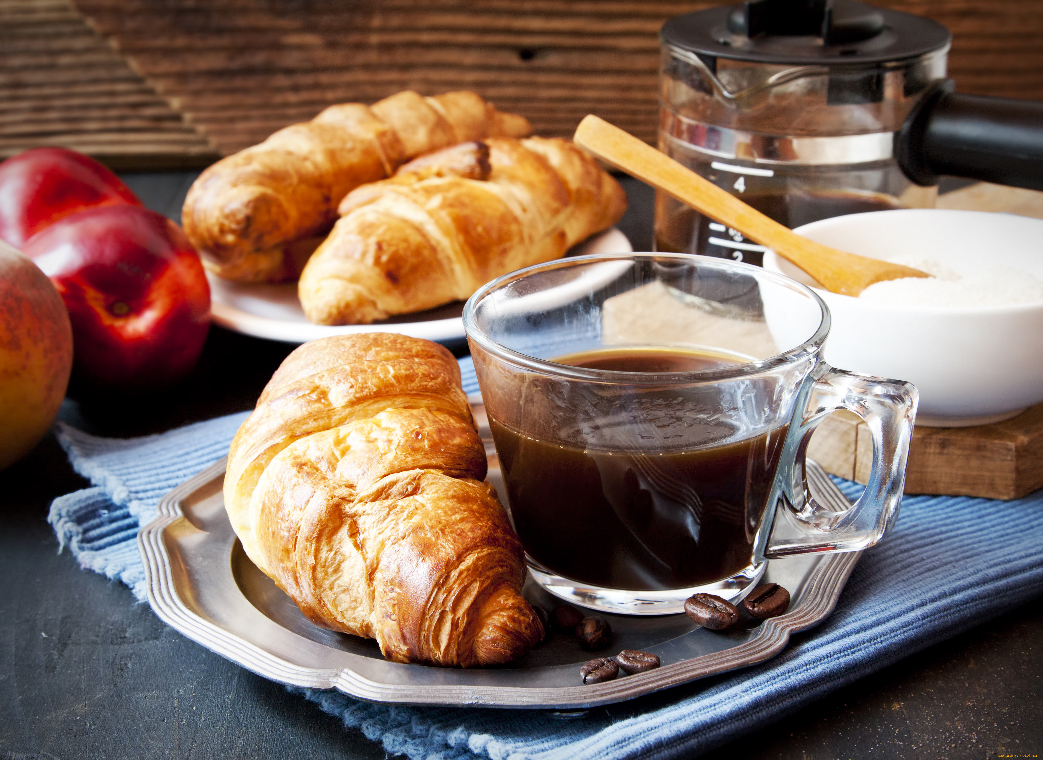 , ,   , cup, coffee, croissant, breakfast, , , 